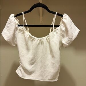 A New Day Elegant White Off-Shoulder Women's Top Size S